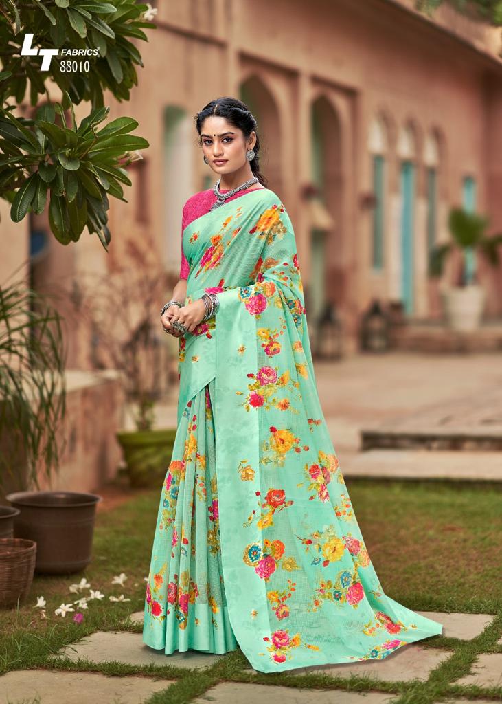 Lt Chitralekha Fancy Ethnic Wear Printed Georgette Designer Saree Collection